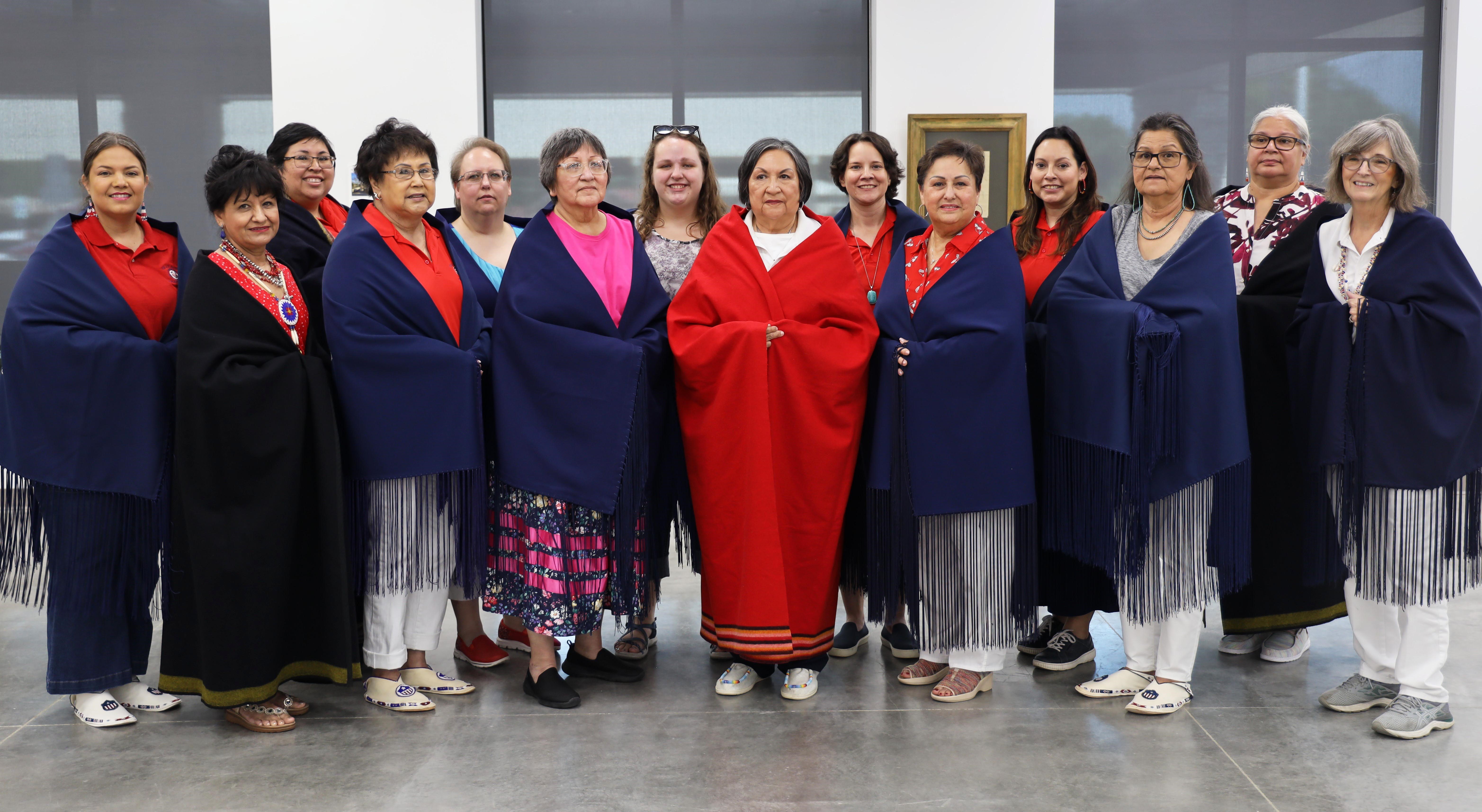 Hominy and Grayhorse War Mothers. Wakon Iron, July 2023.  Photo: Wahzhazhe Communications. Hominy and Grayhorse War Mothers. Wakon Iron, July 2023.  Photo: Wahzhazhe Communications.