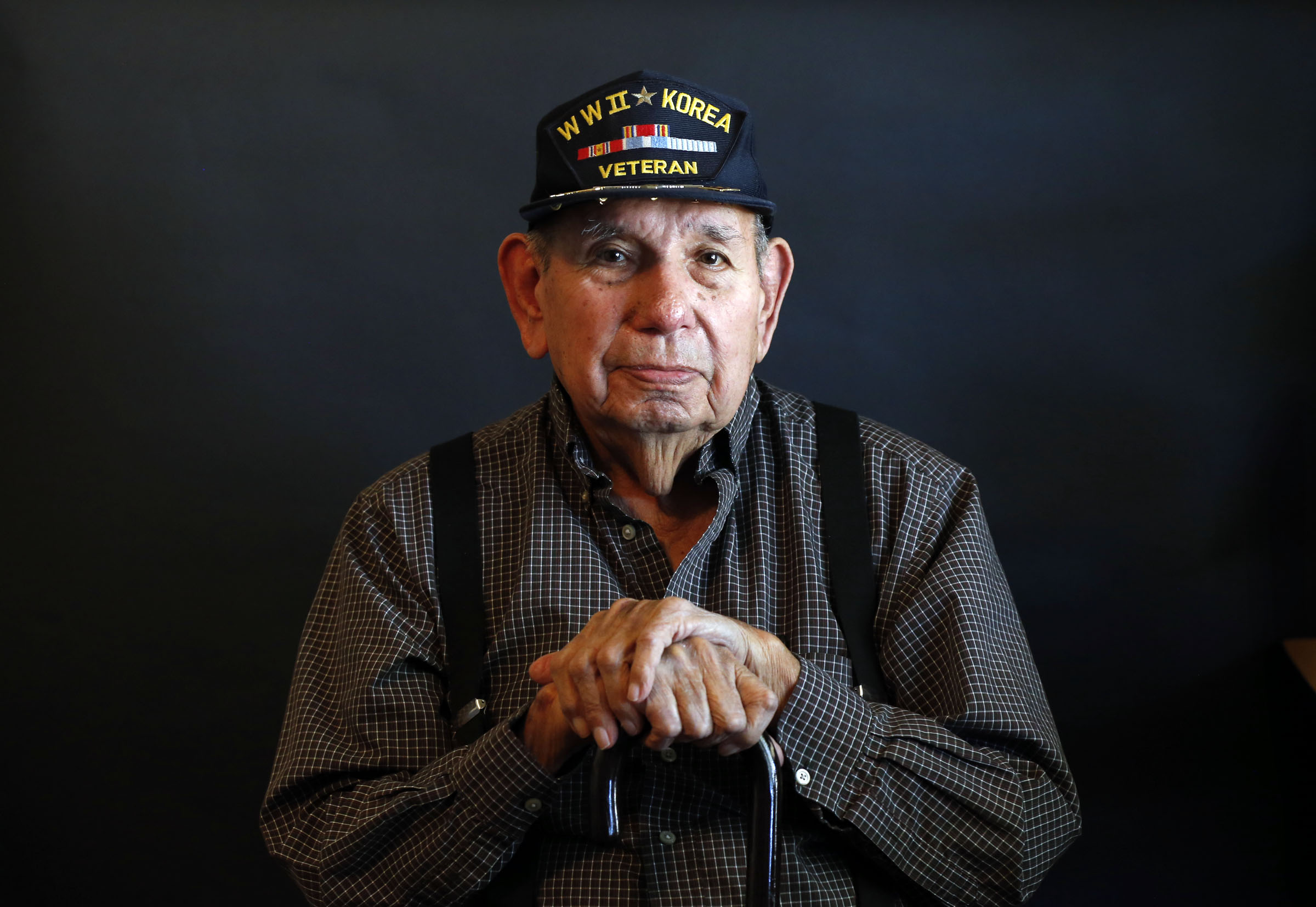 Captain Richard Luttrell, U.S. Army. WWII and Korean Veteran.  Served on the Osage Nation Veterans Memorial Commission.  Photo: Stephen Pingry. Image courtesy of the Tulsa World.