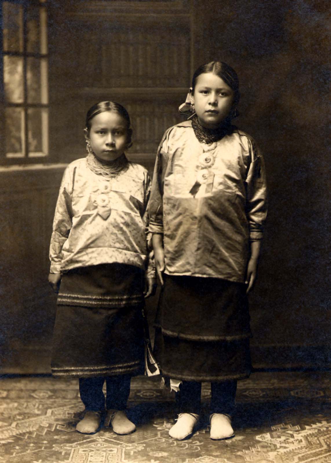 Left to right: Josephine Claremore Walker; Elizabeth Pitts [Allottee #2216]. Osage Nation Museum, Image courtesy of Mary Brasier [P01-0043].