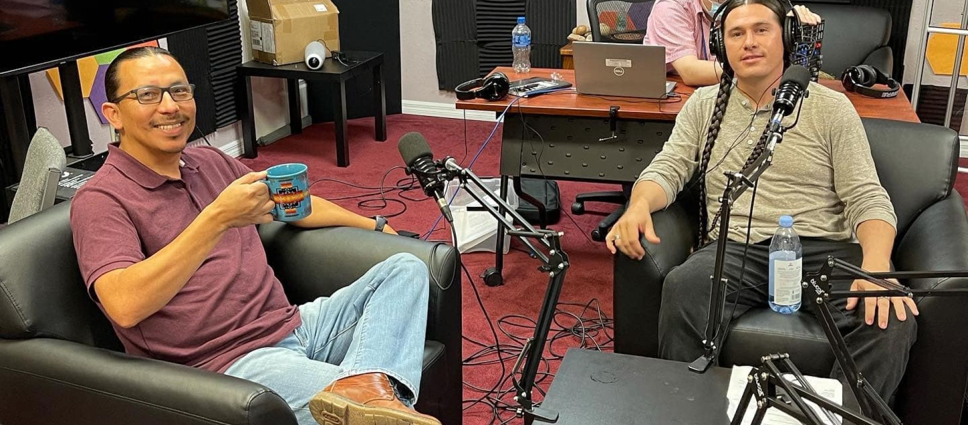 Tom Ashmore and O.J. Littlecook discuss traditional Osage songs. 