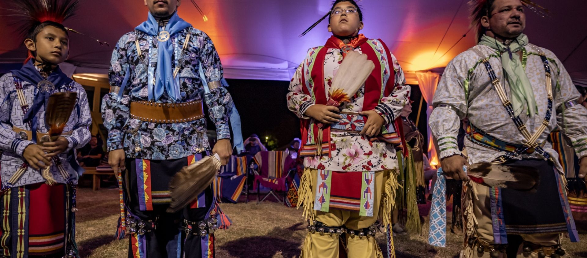 Men dancers at the Osage Nation Sesquicentennial | 10.22.22