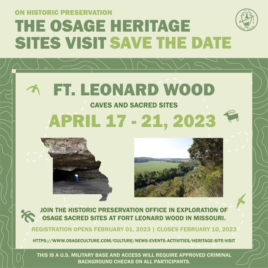 Ft. Leonard Save the Date Graphic