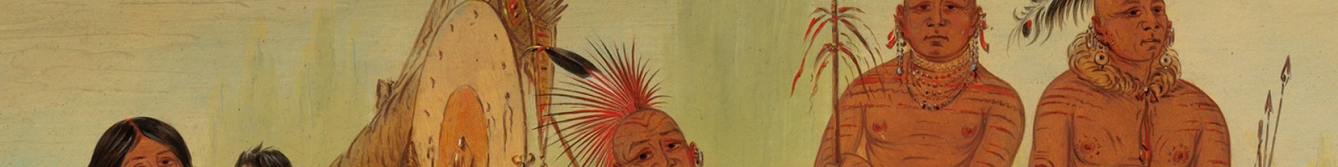 Osage Indians painting by George Catlin
