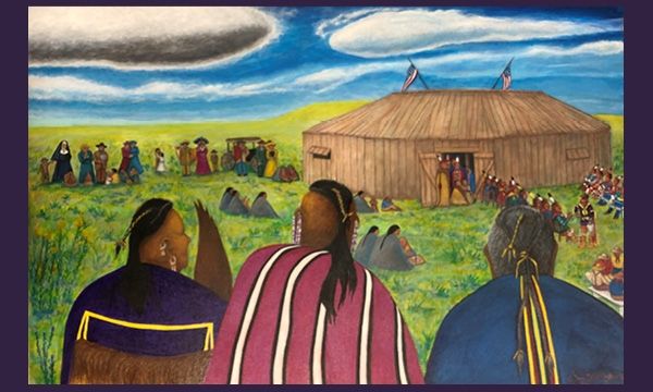 Paintings in the Osage Nation Museum